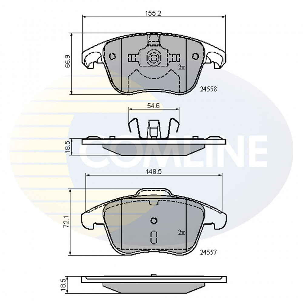 CBP01720 Comline - Гальмівні колодки до дисків