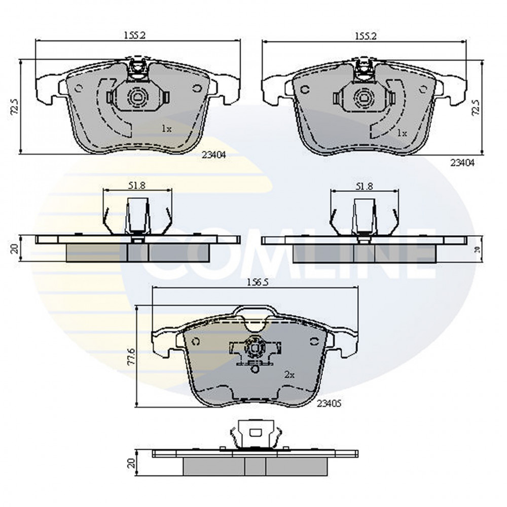 CBP01593 Comline - Гальмівні колодки до дисків