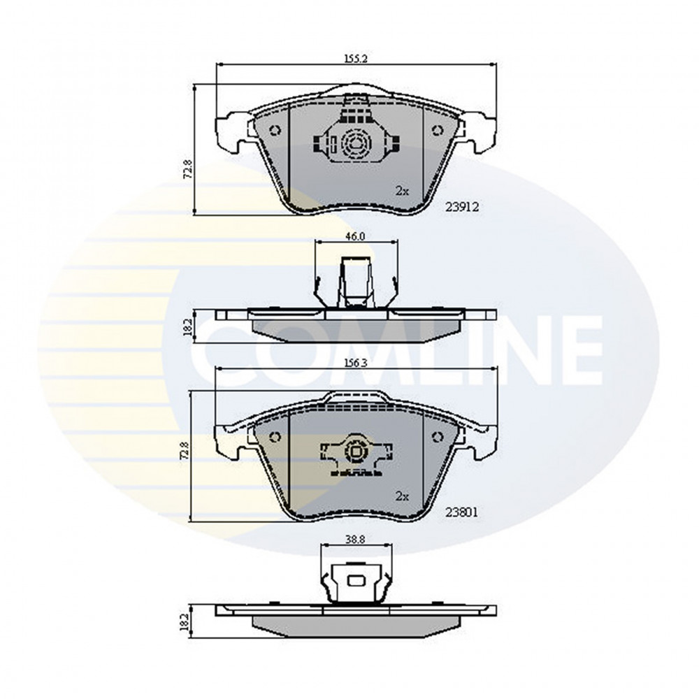 CBP01607 Comline - Гальмівні колодки до дисків