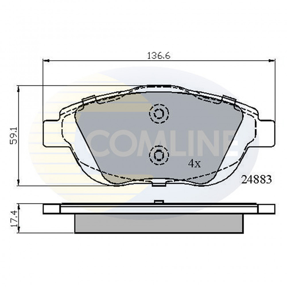 CBP02027 Comline - Гальмівні колодки до дисків