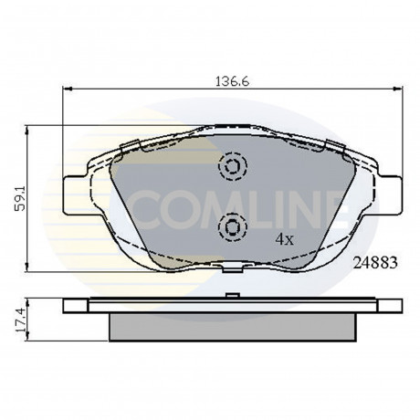 CBP02027 Comline - Гальмівні колодки до дисків