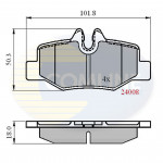 CBP01306 Comline - Гальмівні колодки до дисків  CBP01306 Comline - Гальмівні колодки до дисків
