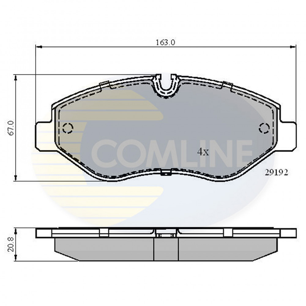 CBP01555 Comline - Гальмівні колодки до дисків