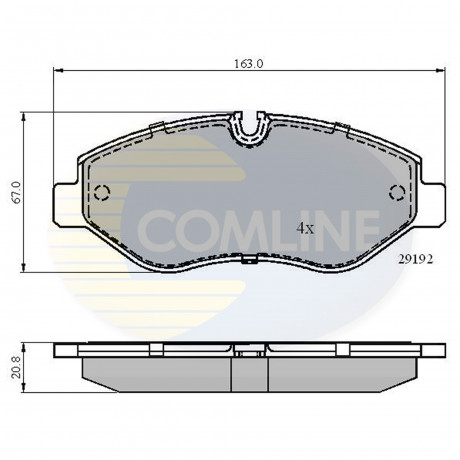 CBP01555 Comline - Гальмівні колодки до дисків