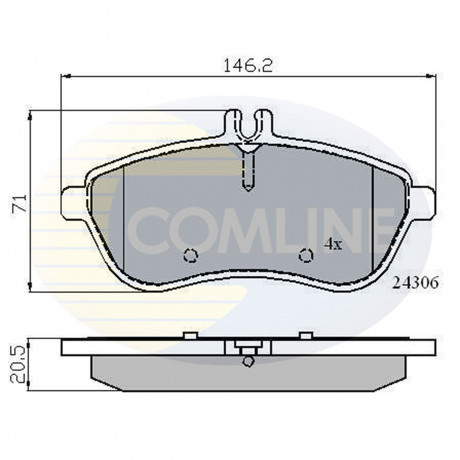CBP01786 Comline - Гальмівні колодки до дисків