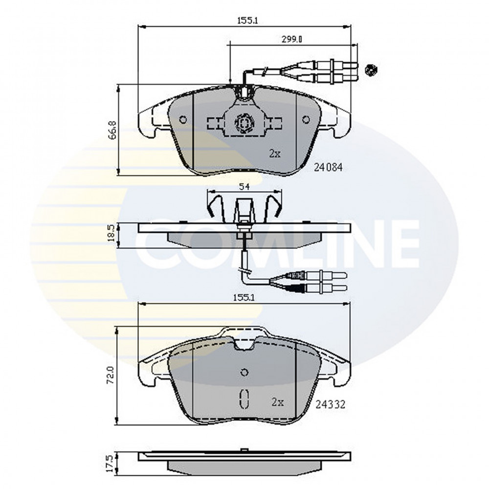CBP22002 Comline - Гальмівні колодки до дисків