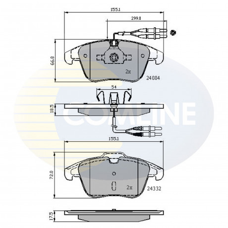 CBP22002 Comline - Гальмівні колодки до дисків