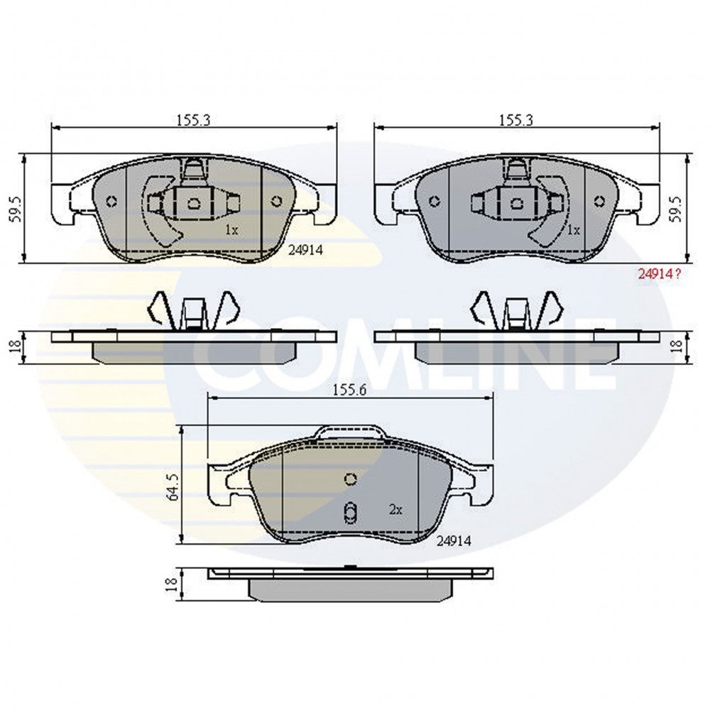 CBP01677 Comline - Гальмівні колодки до дисків