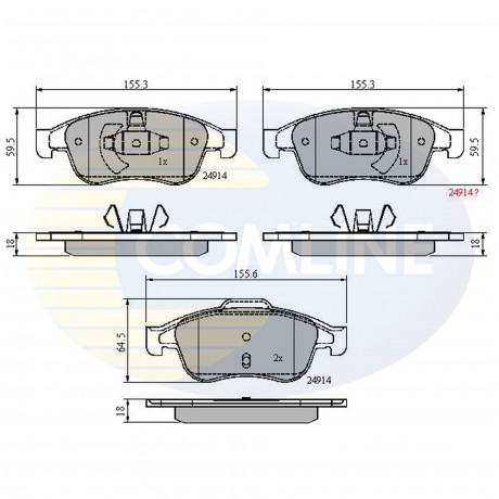 CBP01677 Comline - Гальмівні колодки до дисків