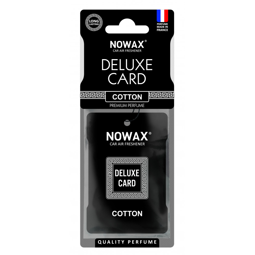 NOWAX Ароматизатор целюлозний серія Delux Card 6 г. - Cotton (50шт/ящ)