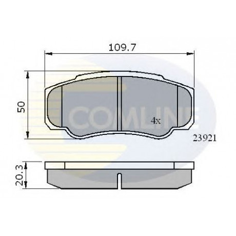 CBP01042 Comline - Гальмівні колодки до дисків