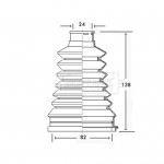 BCB2226 BORG & BECK - Пильовик привідного вала к-т 