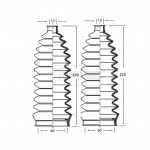 BSG3243 BORG & BECK - Пильовик кермової рейки к-т 