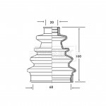 BCB2040 BORG & BECK - Пильовик привідного вала к-т 