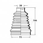 BCB6072 BORG & BECK - Пильовик привідного вала к-т 