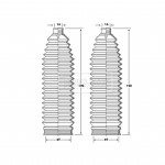 BSG3421 BORG & BECK - Пильовик кермової рейки к-т 