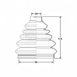 BCB6180 BORG & BECK - Пильовик привідного вала к-т 