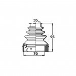 BCB6141 BORG & BECK - Пильовик привідного вала к-т 