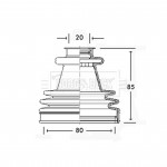 BCB2212 BORG & BECK - Пильовик привідного вала к-т 