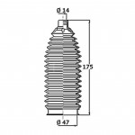 BSG3464 BORG & BECK - Пильовик кермової рейки к-т 