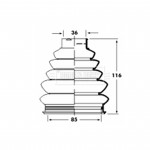 BCB2360 BORG & BECK - Пильовик привідного вала к-т 