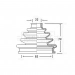 BCB2301 BORG & BECK - Пильовик привідного вала к-т 
