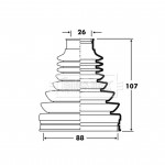 BCB2811 BORG & BECK - Пильовик привідного вала к-т 