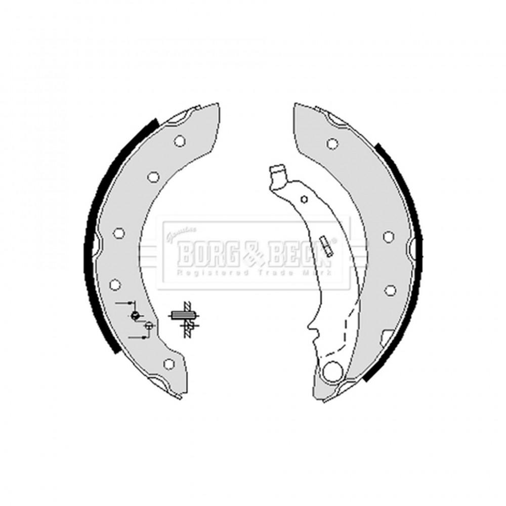 BBS6233 BORG & BECK - Гальмівні колодки до барабанів