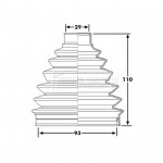 BCB6227 BORG & BECK - Пильовик привідного вала к-т 
