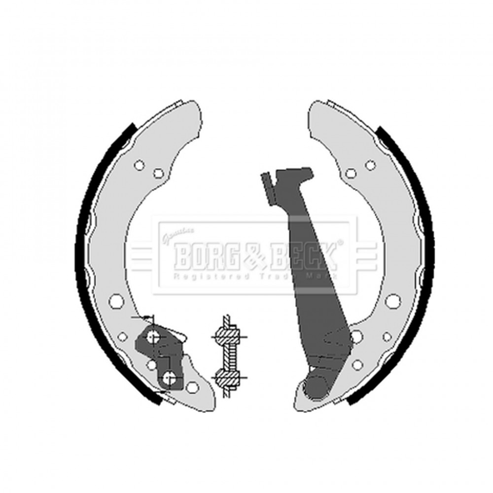 BBS6213 BORG & BECK - Гальмівні колодки до барабанів