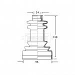 BCB2038 BORG & BECK - Пильовик привідного вала к-т 