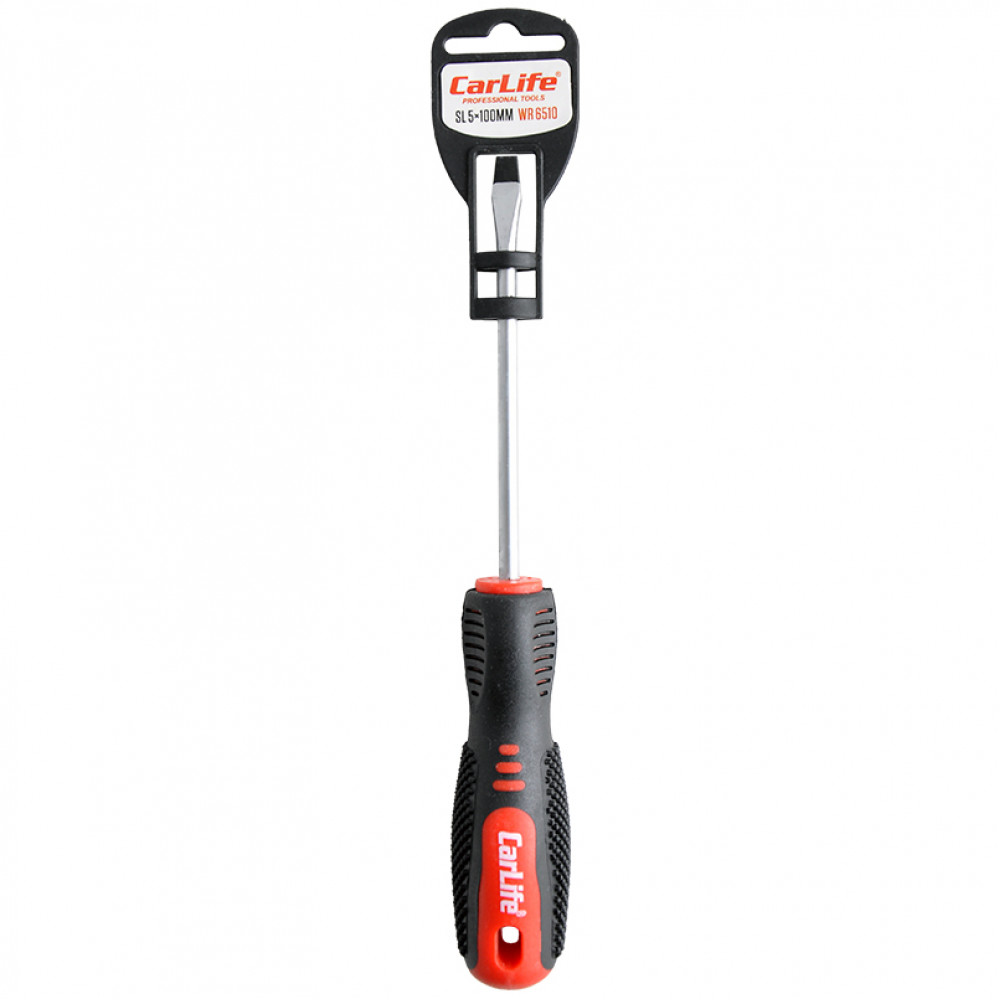 CARLIFE  Викрутка Carlife шліцева SL5x100mm, Cr-V 6150