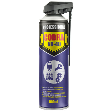 NOWAX  MULTIFUNCTIONAL LUBRICANT PROFESSIONAL COBRA NX-40,550ml Спрей багатофункціональний