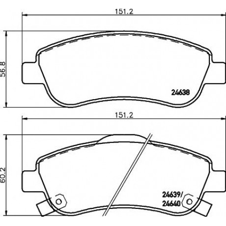 2463801 TEXTAR Гальмівні колодки до дисків
