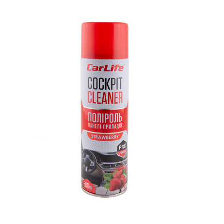 CARLIFE Поліроль панелі приладів Полуниця. Cockpit Cleaner 500ml (24шт/ящ)