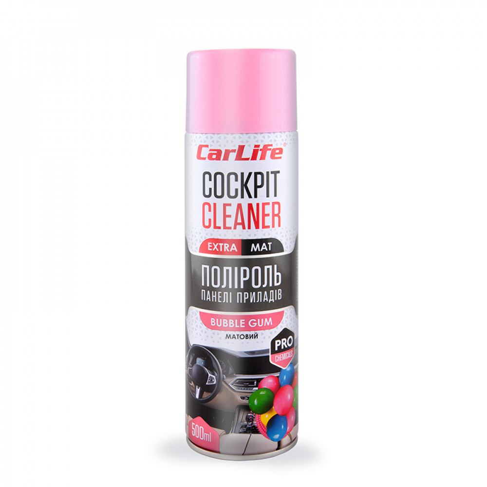 CARLIFE Поліроль панелі приладів Бабл гам. Cockpit Cleaner EXTRA MAT 500ml (24шт/ящ)