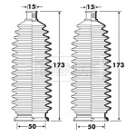 BSG3402 BORG & BECK  Пильовик кермової рейки к-т 