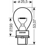 3156-UNV OSRAM ЛАМПА P27W 12V 27W W2.5x16d FS STANDARD 