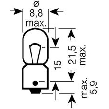 3893-UNV OSRAM ЛАМПА T4W 12V 4W BA9s FS STANDARD