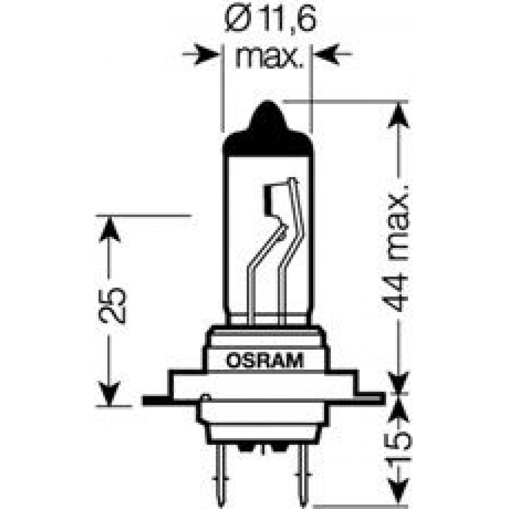 64210-BLI OSRAM ЛАМПА H7 12V 55W PX26d BLI STANDARD