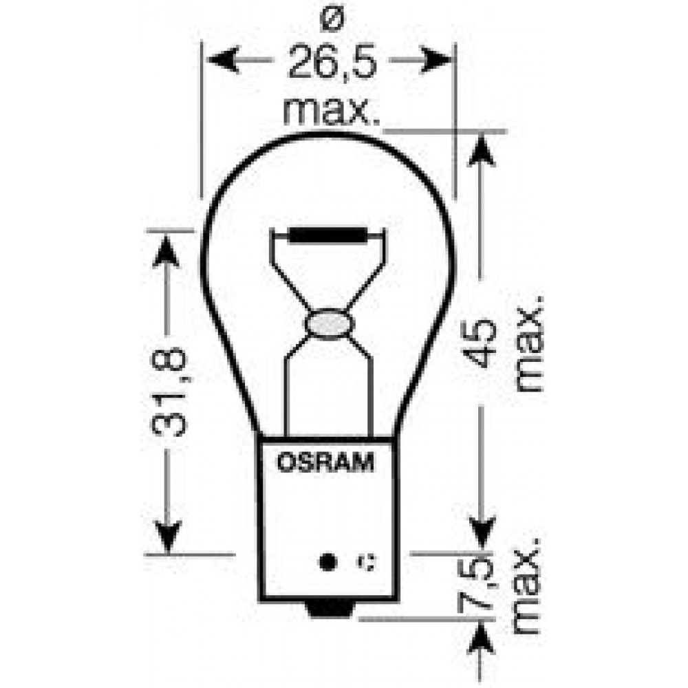 7510TSP-UNV OSRAM ЛАМПА PY21W 24V 21W BAU15s UNV Truckstar PRO