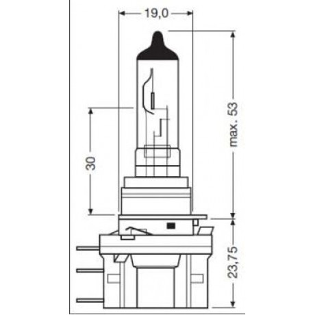 64176 OSRAM ЛАМПА H15 55/15W 12V PGJ23T-1 10X10X1 STANDARD