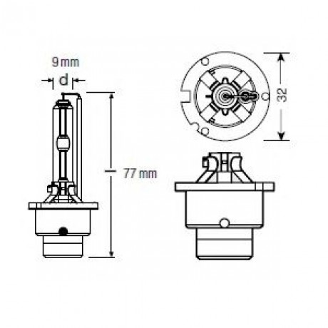 66240-FS OSRAM ЛАМПА D2S__ 35W P32d-2 FS XENARC