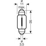 6418ULT-BLI2 OSRAM ЛАМПА 5W 12V SV8,5-810XBLI2LF ULTRALIFE 