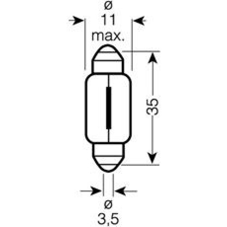 6418ULT-BLI2 OSRAM ЛАМПА 5W 12V SV8,5-810XBLI2LF ULTRALIFE