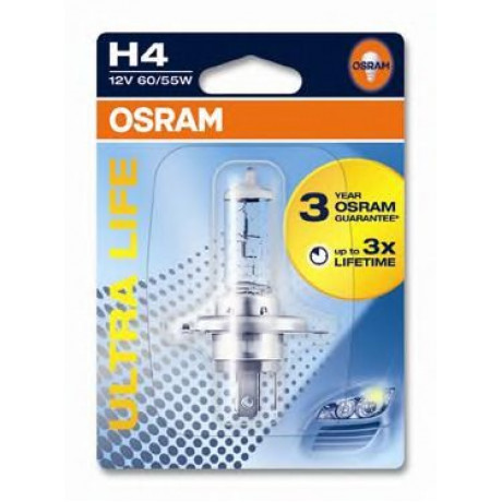 64193ULT-BLI OSRAM ЛАМПА H4 60/55W 12V P43T BLI ULTRALIFE