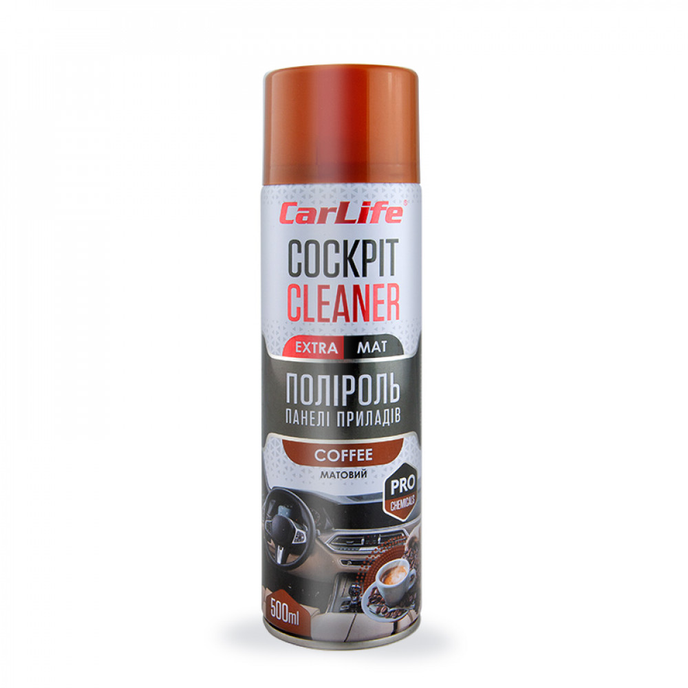 CARLIFE Поліроль панелі приладів Кава. Cockpit Cleaner EXTRA MAT 500ml (24шт/ящ)