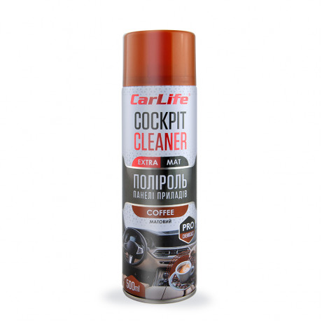 CARLIFE Поліроль панелі приладів Кава. Cockpit Cleaner EXTRA MAT 500ml (24шт/ящ)