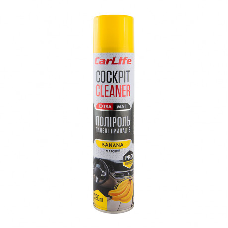 CARLIFE Поліроль панелі приладів Банан. Cockpit Cleaner EXTRA MAT 320ml  (24шт/ящ)