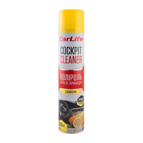 CARLIFE Поліроль панелі приладів Лимон. Cockpit Cleaner 320ml (24шт/ящ)